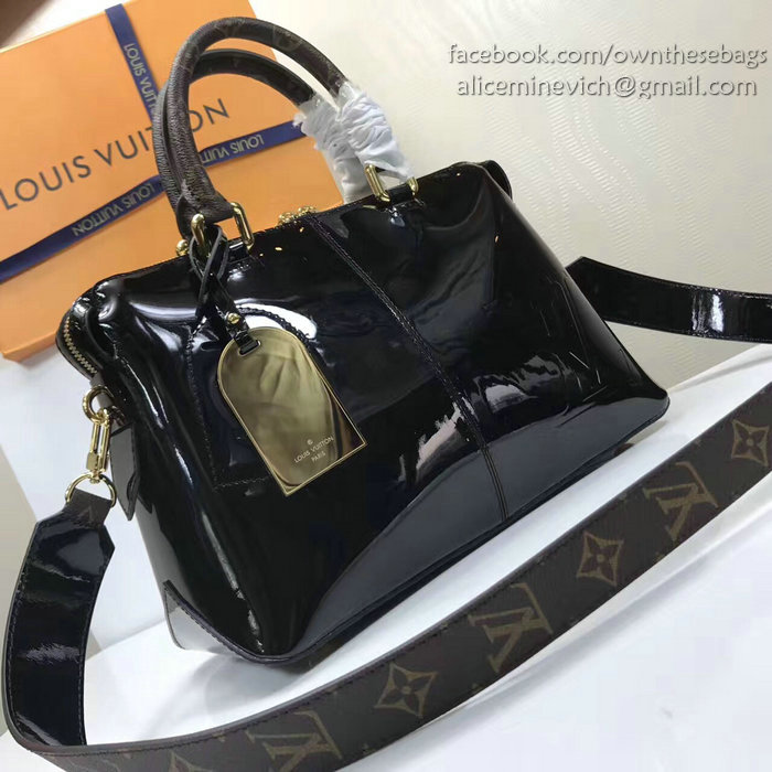 Louis Vuitton Patent Leather Tote Miroir Black M54639