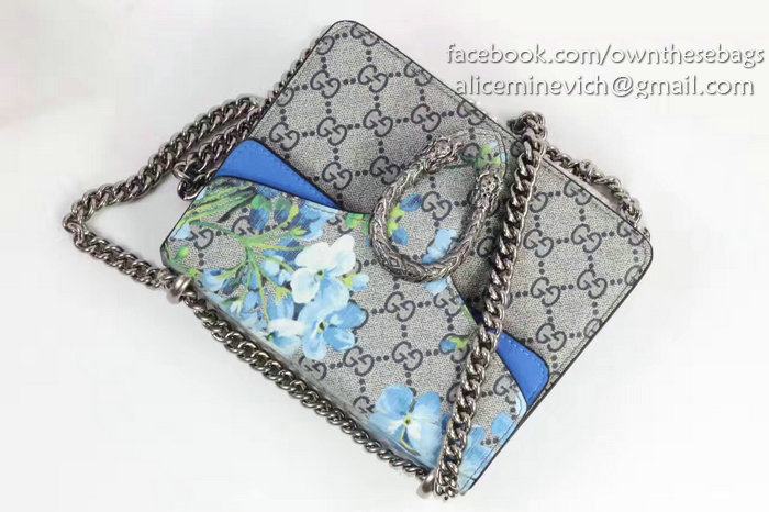 Gucci Dionysus GG Blooms Mini Bag Blue 421970