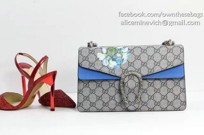 Gucci Dionysus GG Blooms Shoulder Bag Blue 400249
