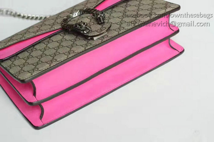 Gucci Dionysus GG Supreme Shoulder Bag Rose 400249