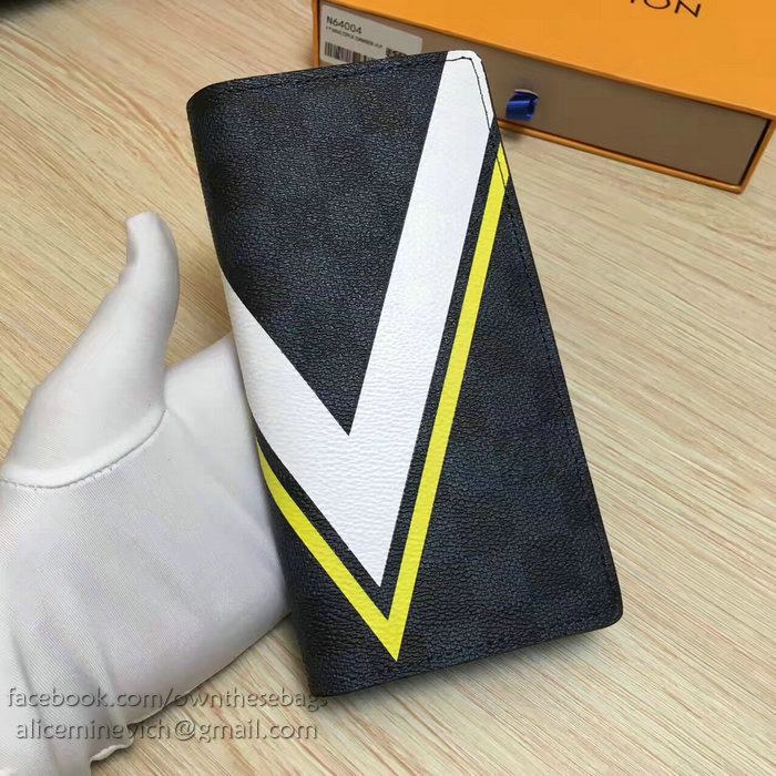 Louis Vuitton Damier Canvas Brazza Wallet Yellow N64004