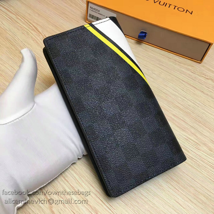 Louis Vuitton Damier Canvas Brazza Wallet Yellow N64004