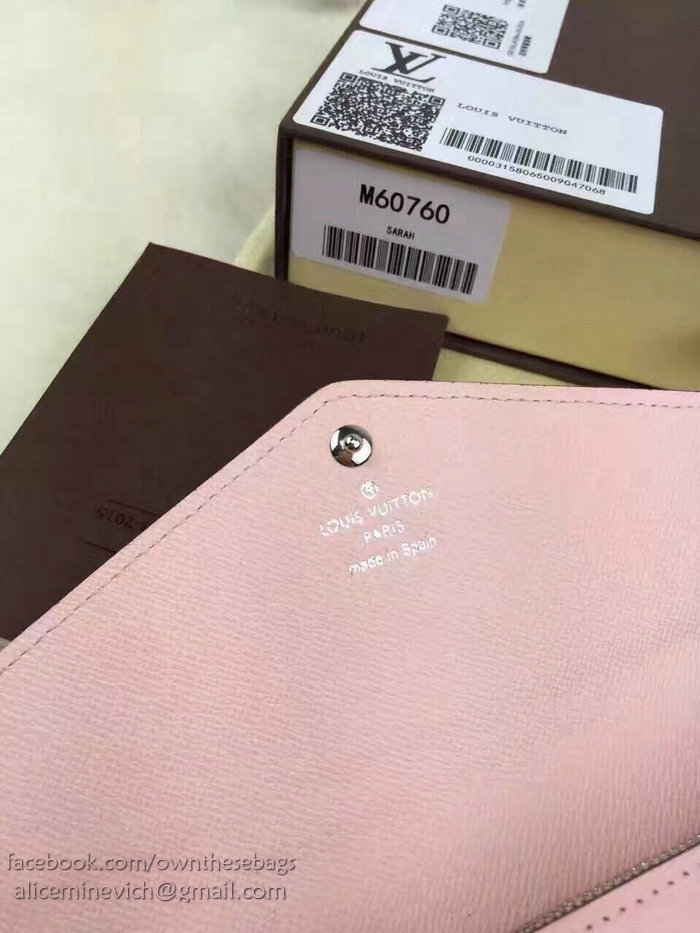 Louis Vuitton Epi Leather Sarah Wallet Pink M60724