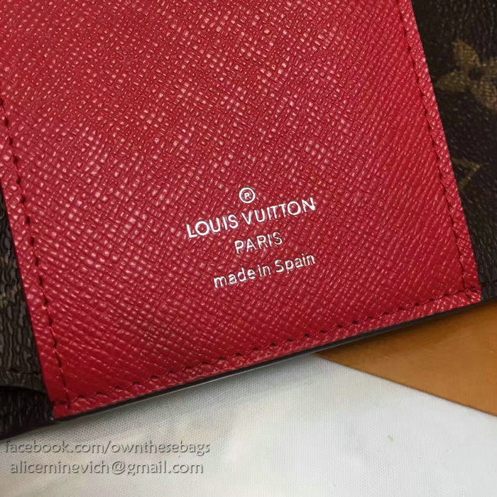 Louis Vuitton Monogram Canvas Wallet Red M60494