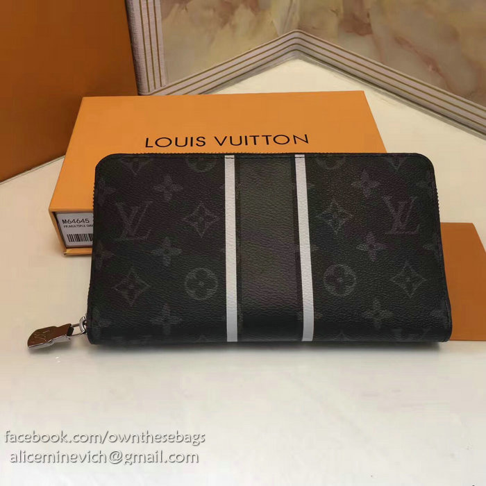 Louis Vuitton Monogram Eclipse Canvas Zippy Organizer M64645