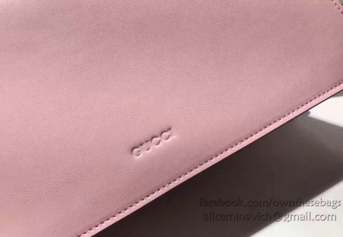 Gucci Dionysus Leather Top Handle Bag Pink 448075