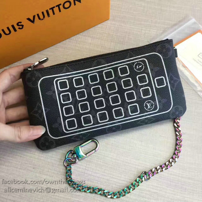 Louis Vuitton Monogram Eclipse Iphone 7 Pouch M64433