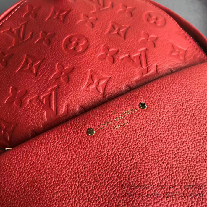Louis Vuitton Monogram Empreinte Sorbonne Backpack Red M44016