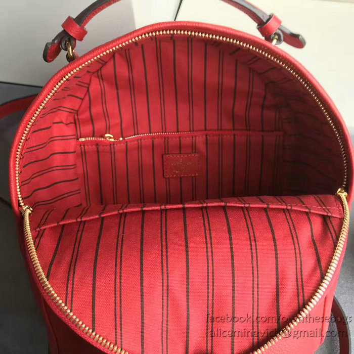 Louis Vuitton Monogram Empreinte Sorbonne Backpack Red M44016