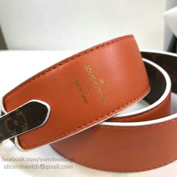 Louis Vuitton Bandouliere Monogram Shoulder Strap Orange J02287