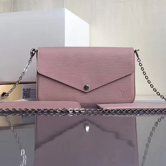 Louis Vuitton Epi Leather Pochette Felicie Rose Ballerine M62467