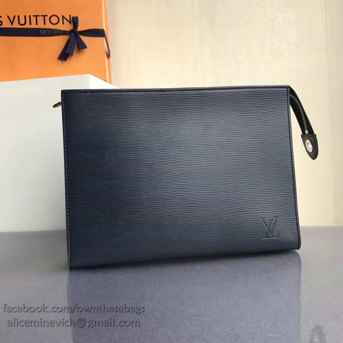 Louis Vuitton Epi Leather Toiletry Pouch 19 Indigo M41366