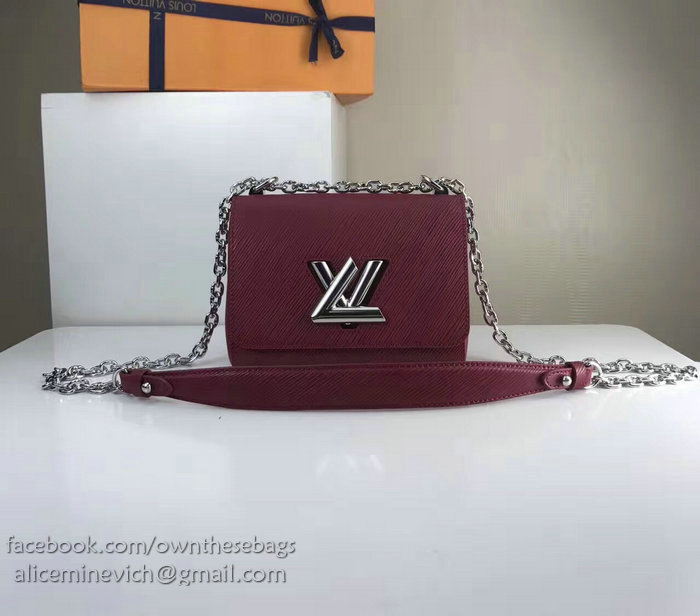 Louis Vuitton Epi leather Twist PM Burgundy M50332