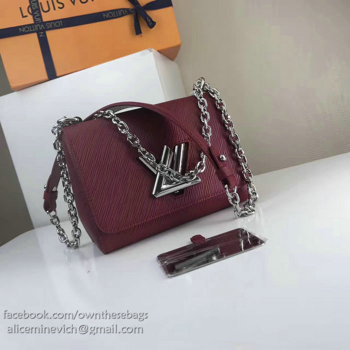 Louis Vuitton Epi leather Twist PM Burgundy M50332