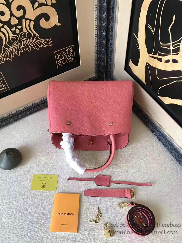 Louis Vuitton Monogram Empreinte Montaigne MM Hot Pink M42296