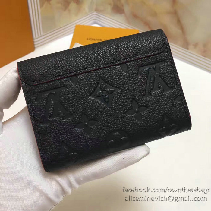 Louis Vuitton Monogram Empreinte Pont-neuf Compact Wallet Black M62184