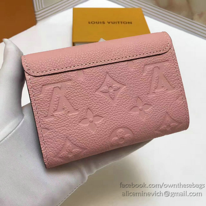 Louis Vuitton Monogram Empreinte Pont-neuf Compact Wallet Pink M62184