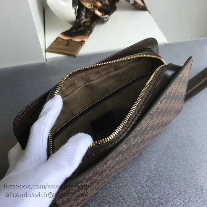 Louis Vuitton Damier Ebene Canvas Clutch Bag N51993