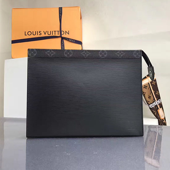 Louis Vuitton Epi Leather Pochette Voyage MM Black M61692