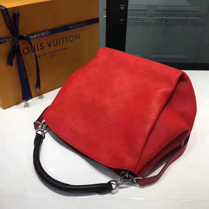 Louis Vuitton Mahina Calfskin Babylone PM Red M50031