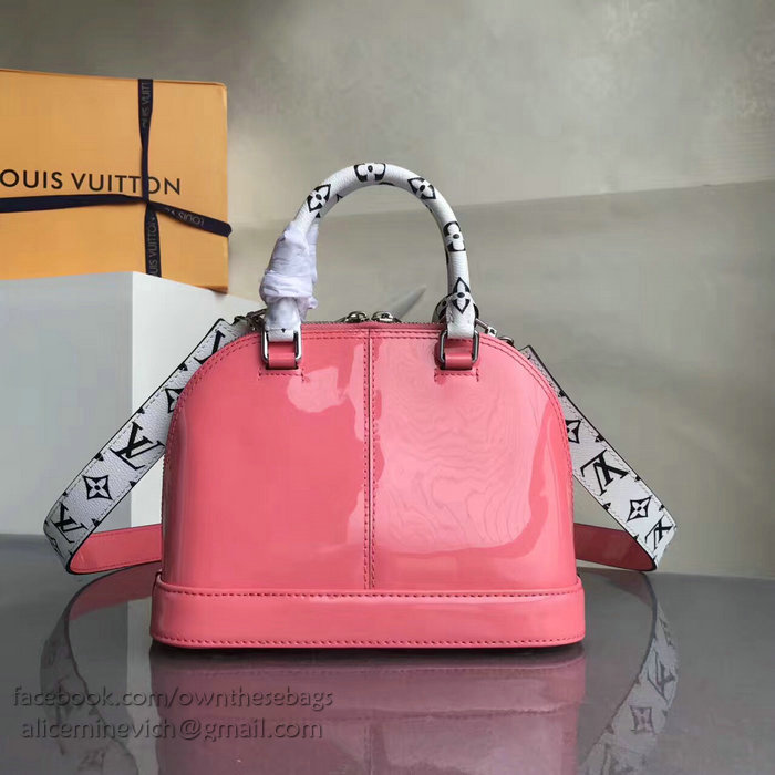 Louis Vuitton Patent Leather Alma BB Hot Pink M54785
