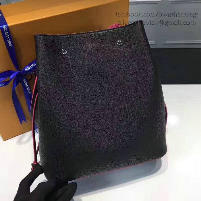 Louis Vuitton Soft Calfskin Lockme Bucket Noir M54677