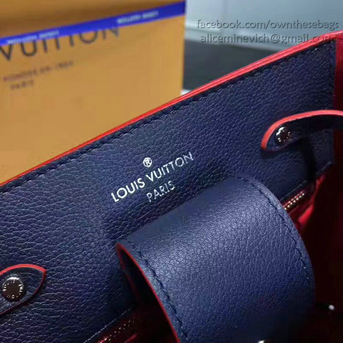 Louis Vuitton Soft calfskin Lockme Bucket Blue M54681
