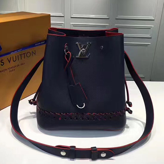 M54677 Louis Vuitton 2017 Premium Soft Calfskin LockMe Bucket- 3 Colors