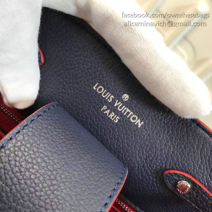 Louis Vuitton Soft Calfskin Lockme Bucket Indigo M54677