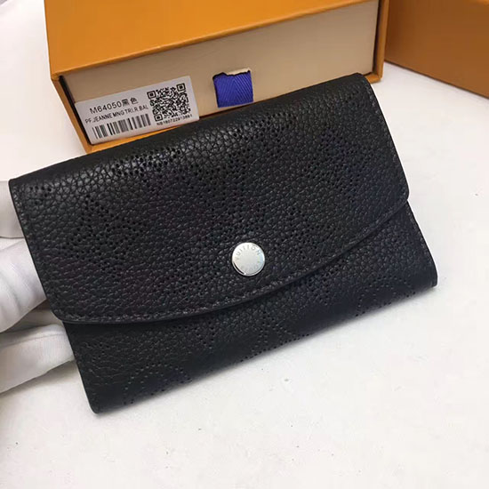 Louis Vuitton Mahina Leather Coin Purse Noir M64050