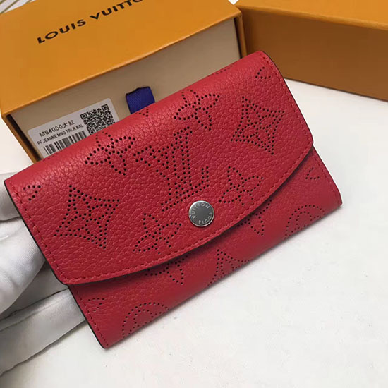 Louis Vuitton Mahina Leather Coin Purse Red M64050