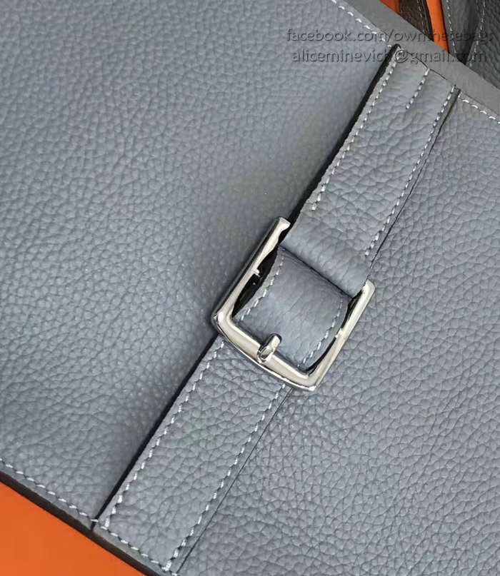 Hermes Halzan 31 Bag in Light Blue Taurillon Clemence Leather H070428