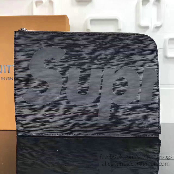 Louis Vuitton Epi Leather Supreme X Pochette Jour GM Black M64574