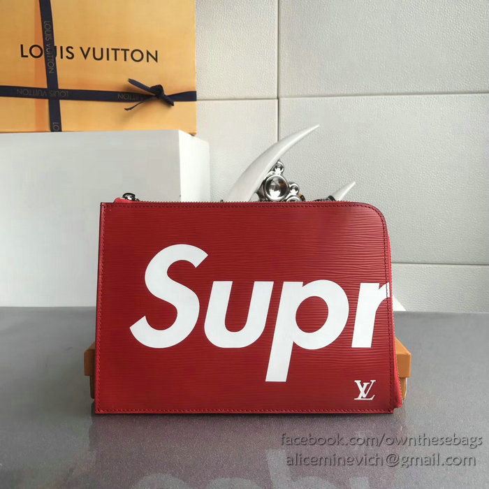 Louis Vuitton Epi Leather Supreme X Pochette Jour MM Red M64574