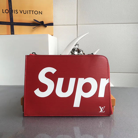 Louis Vuitton Epi Leather Supreme X Pochette Jour MM Red M64574
