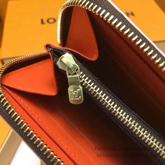 Louis Vuitton Monogram Canvas Clemence Wallet Orange M64201