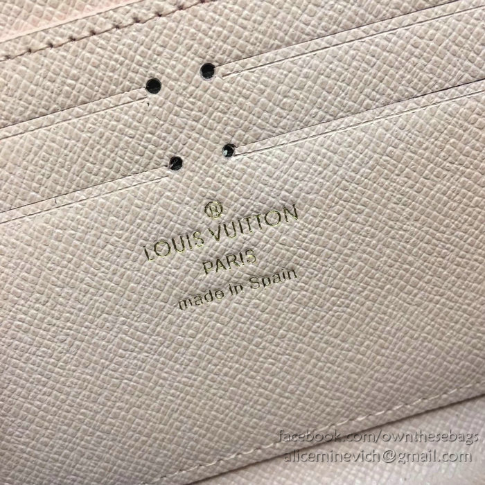 Louis Vuitton Monogram Canvas Clemence Wallet Pink M64201