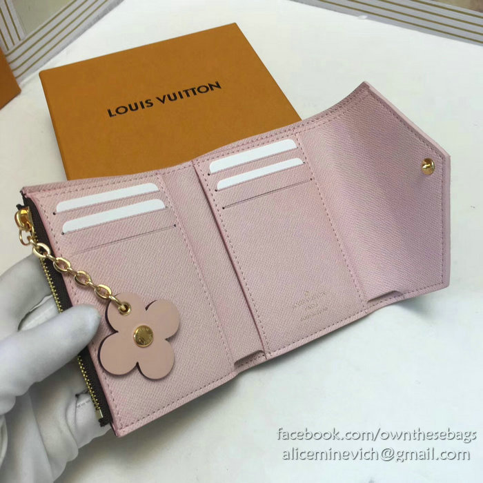 Louis Vuitton Monogram Canvas Victorine Wallet Rose Ballerine M62360