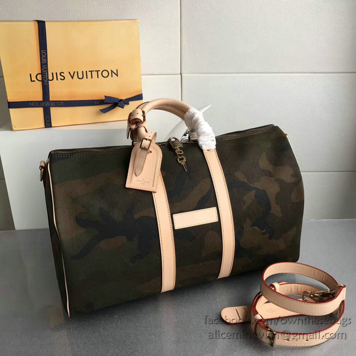 Louis Vuitton x Supreme Keepall 45 Camo M43466