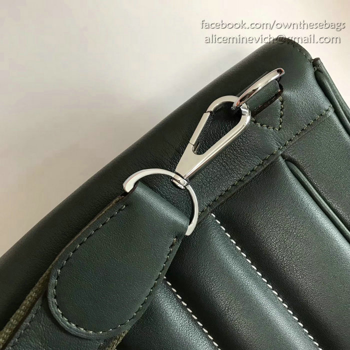 Hermes Berline Bag in Green Swift Leather H90081