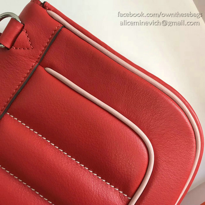 Hermes Berline Bag in Red Swift Leather H90081