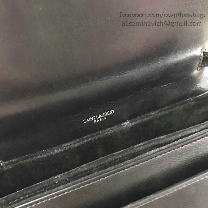 Medium Bellechasse Saint Laurent Bag in Black Leather 482051