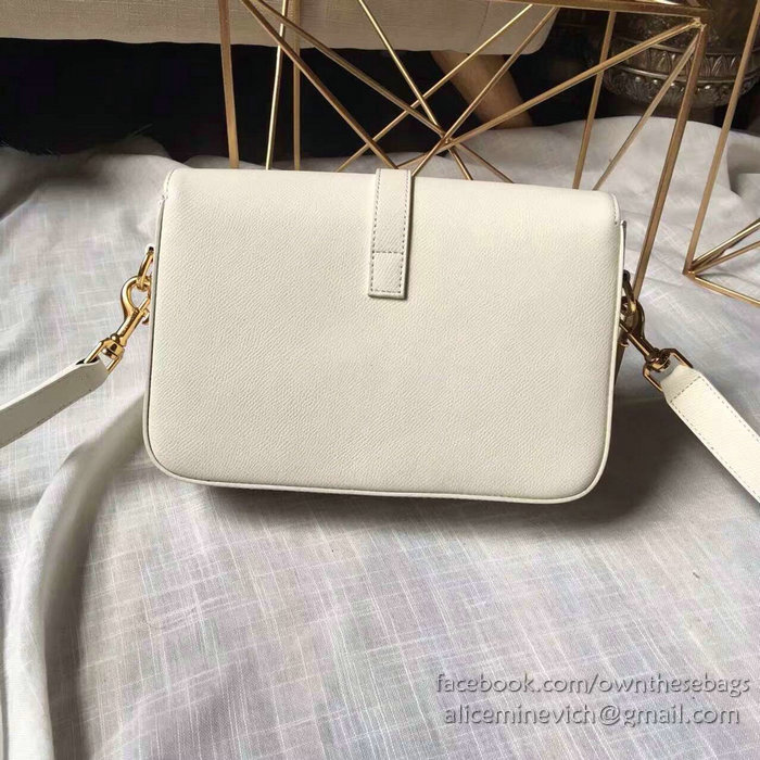 Classic Medium Saint Laurent Universite Bag White 416652