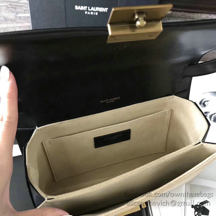 Saint Laurent Medium Bellechasse Bag Black & Apricot 462044
