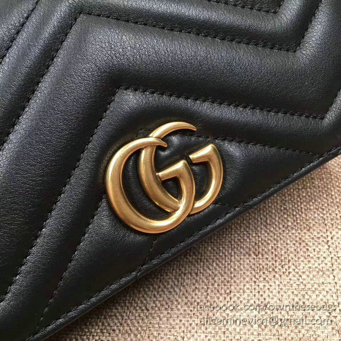 Gucci GG Marmont Mini Shoulder Bag Black 488426