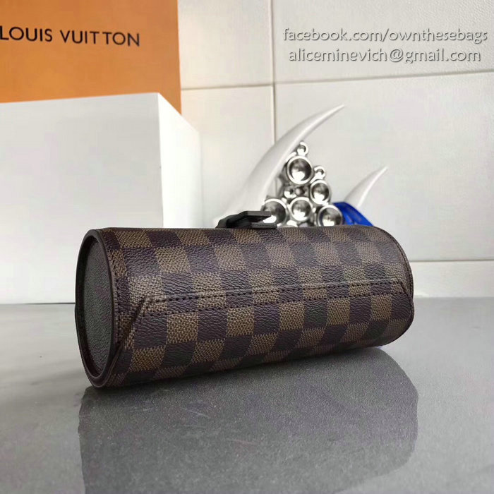 Louis Vuitton Damier Ebene Canvas 3 Watch Case M47530