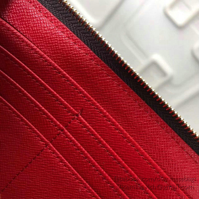 Louis Vuitton Damier Ebene Canvas Complice Wallet Red N61740