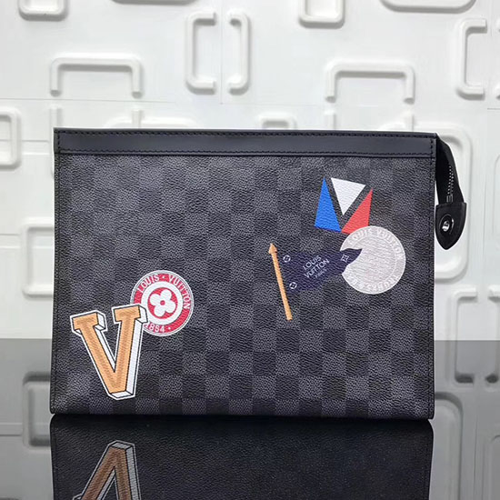Louis Vuitton Damier Graphite Stickers Pochette Voyage MM N64442