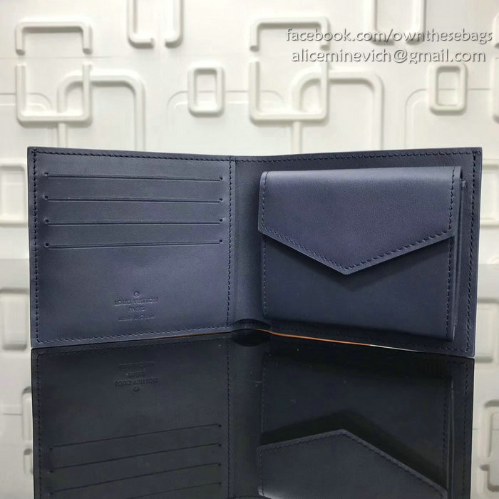 Louis Vuitton Damier Infini Leather Marco Wallet Blue N63334