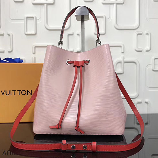 Louis Vuitton Epi Leather Lockme Bucket Pink M54366